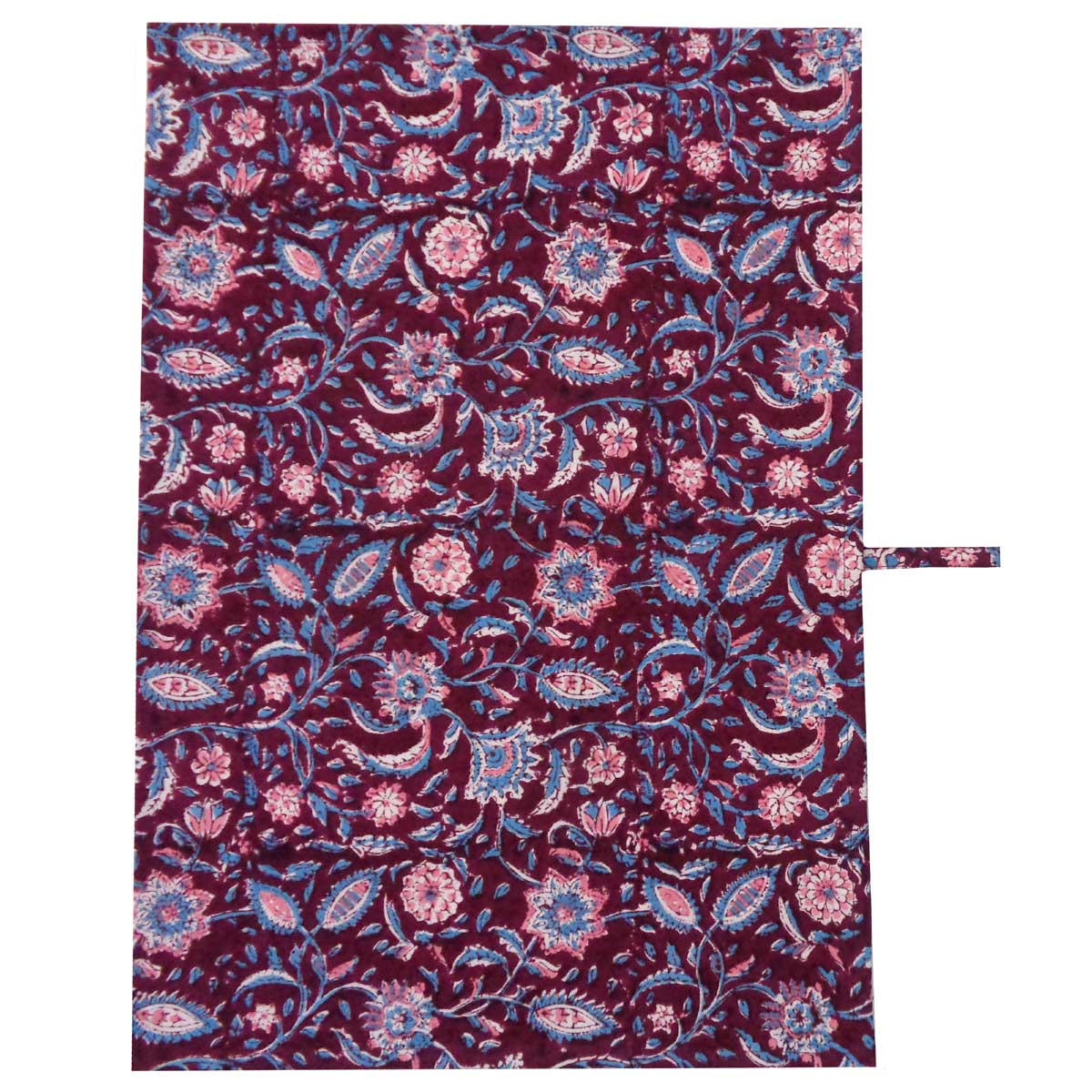 Hand Block Printed Cotton Kitchen Towels 50x70 cms Rukmani Maroon Gud 104283