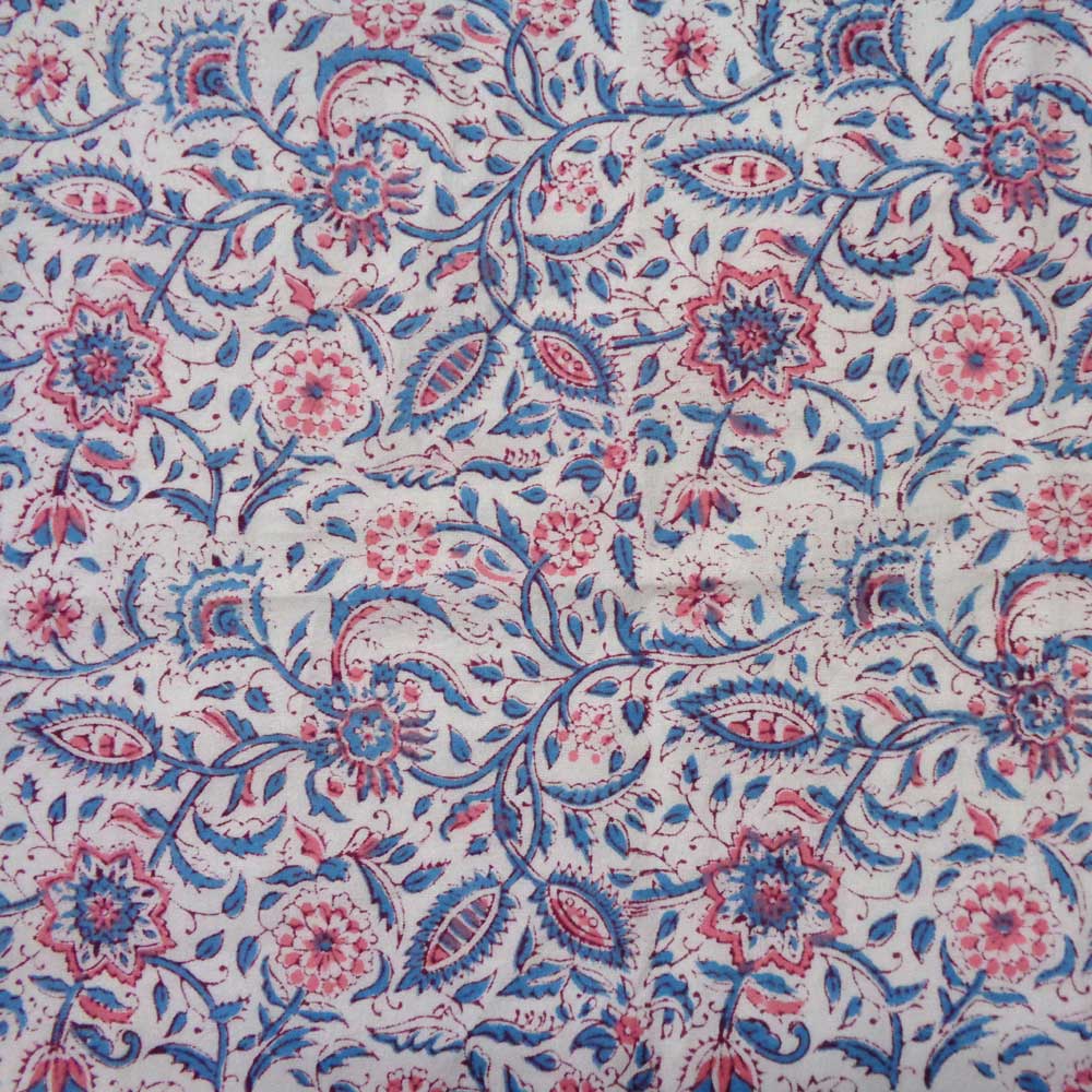 Hand Block Printed Cotton Napkin 45x45 cms Set of 4 Napkins  Rukmani Maroon Open 620608