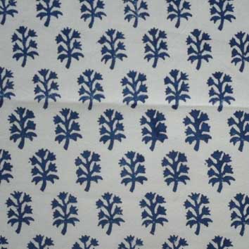 5 Yard Running Fabric Jaipur Block Printed Cotton 20 Sheeting Fabric Saat Patti Phool 202222