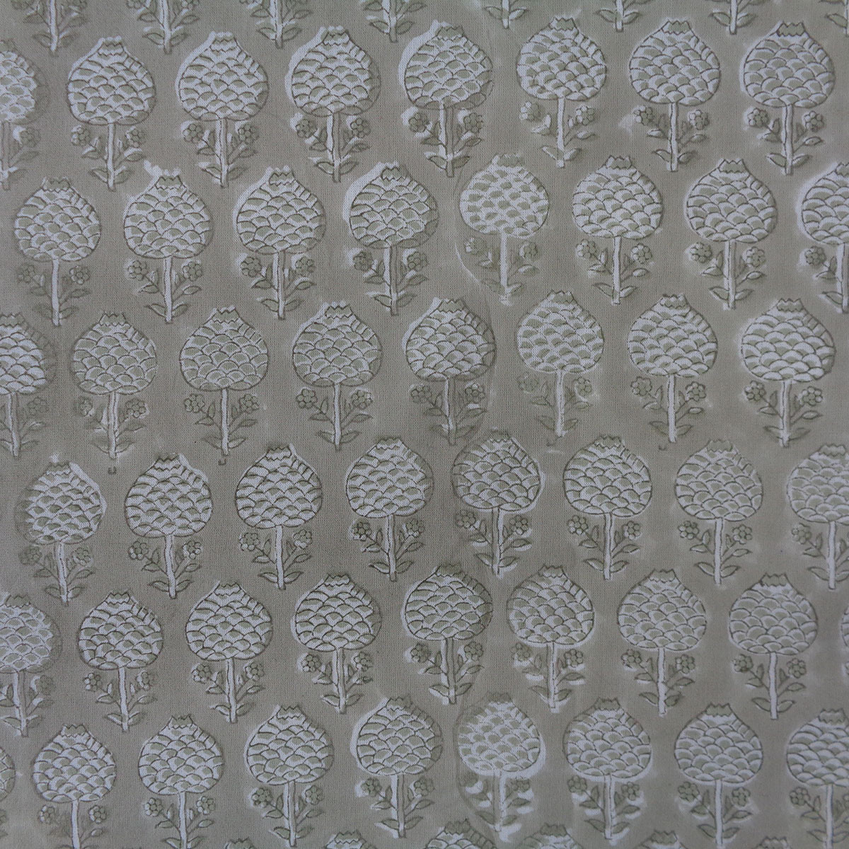 5 Yard Running Fabric Jaipur Block Printed Cotton 20 Sheeting Fabric Sandstone Grove 202410
