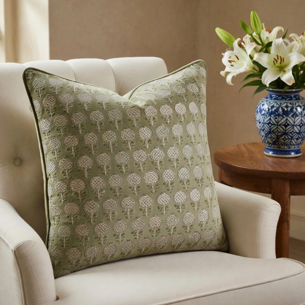 Piping Cushion Cover 50x50 cms Sandstone Grove 202410