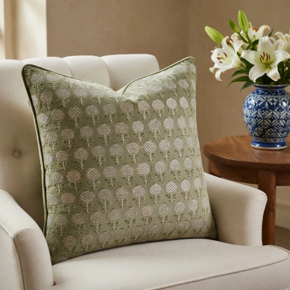 Image of Piping Cushion Cover 50x50 cms | Sandstone Grove 202410