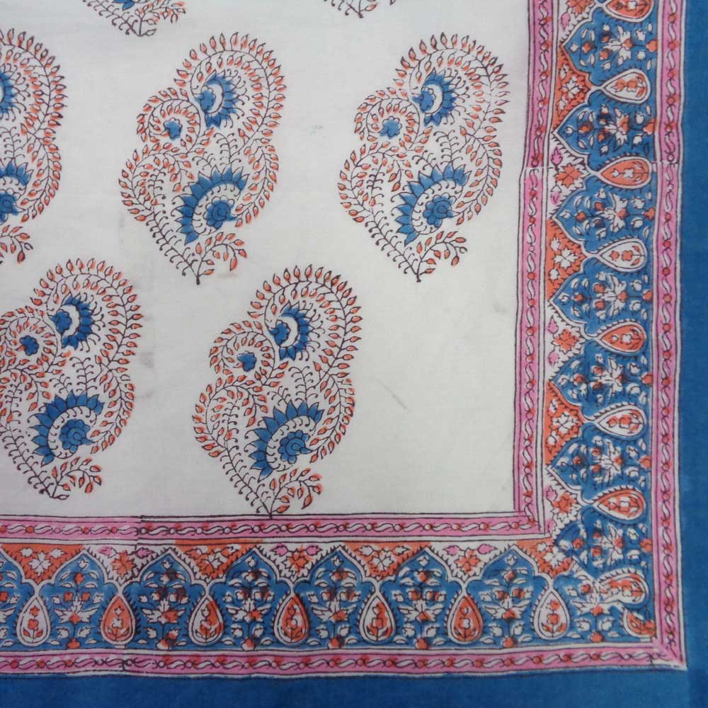 Beach Wrap Sarong Womens Swimwear Wraparound Pareo Soft Cotton Hand Block Printed Kusum Gulabi Boota 205379