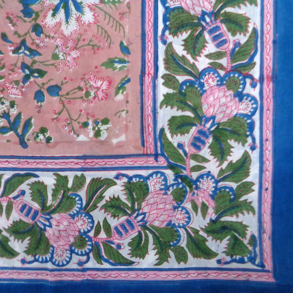 Beach Wrap Sarong Womens Swimwear Wraparound Pareo Soft Cotton Hand Block Printed Misty Rose Gud 202873