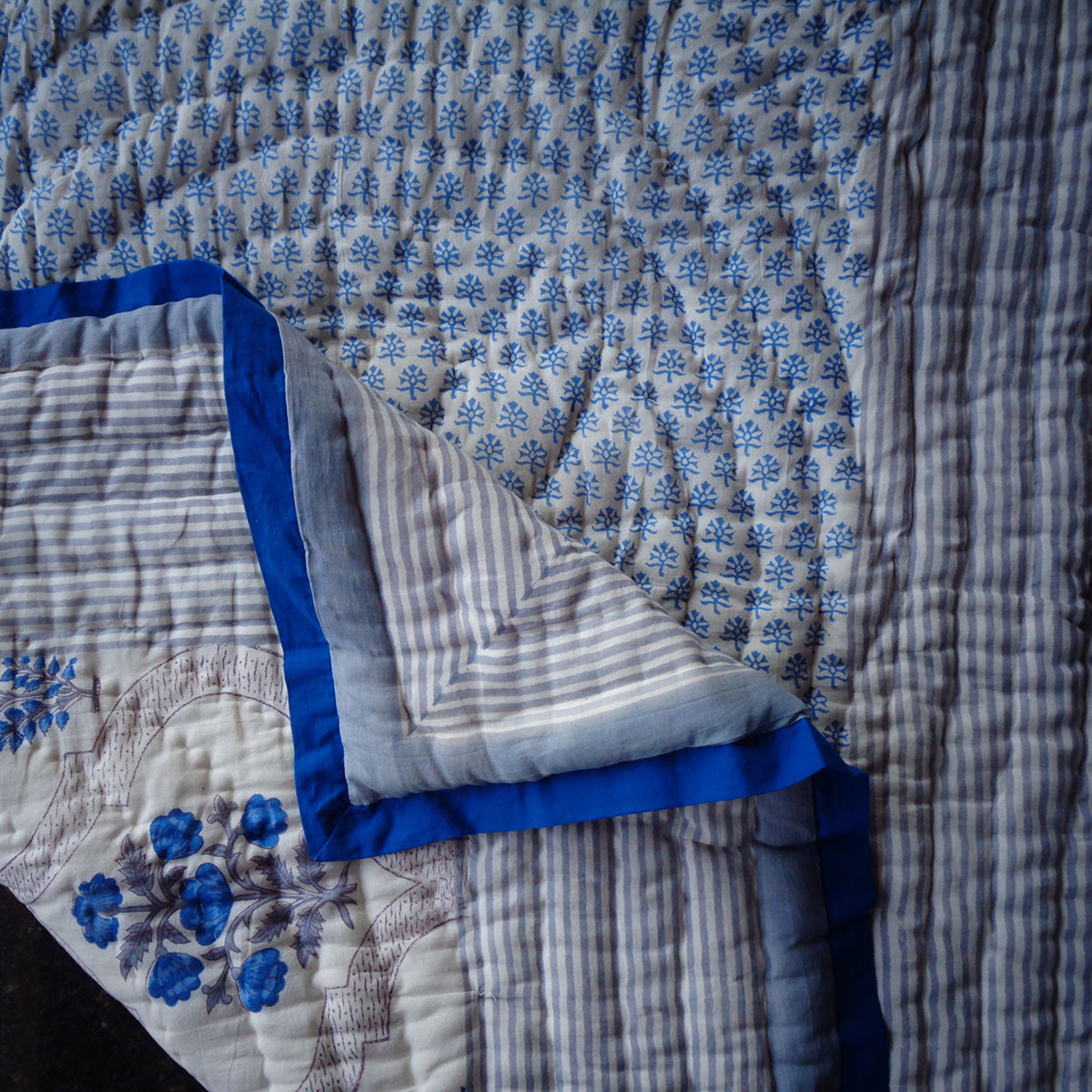 Hand Block Printed Baby Quilt Jaipur Razai Shehnaaz Boota 206961