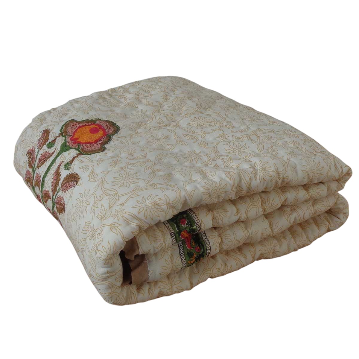 Hand Block Printed Baby Quilt Jaipur Razai  202210