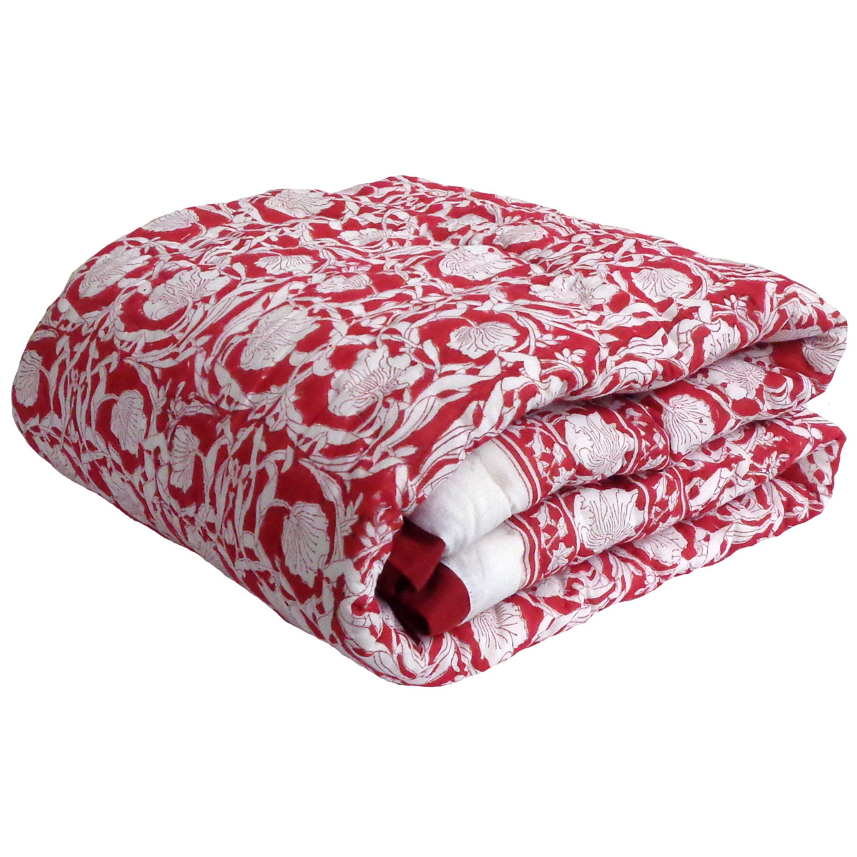 Hand Block Printed Baby Quilt 100x140 cm Jaipur Razai Bauhaus Lolipop 502191