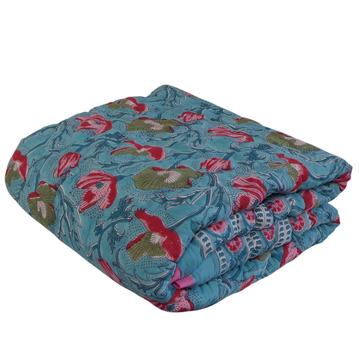 Hand Block Printed Baby Quilt Jaipur Razai   202201