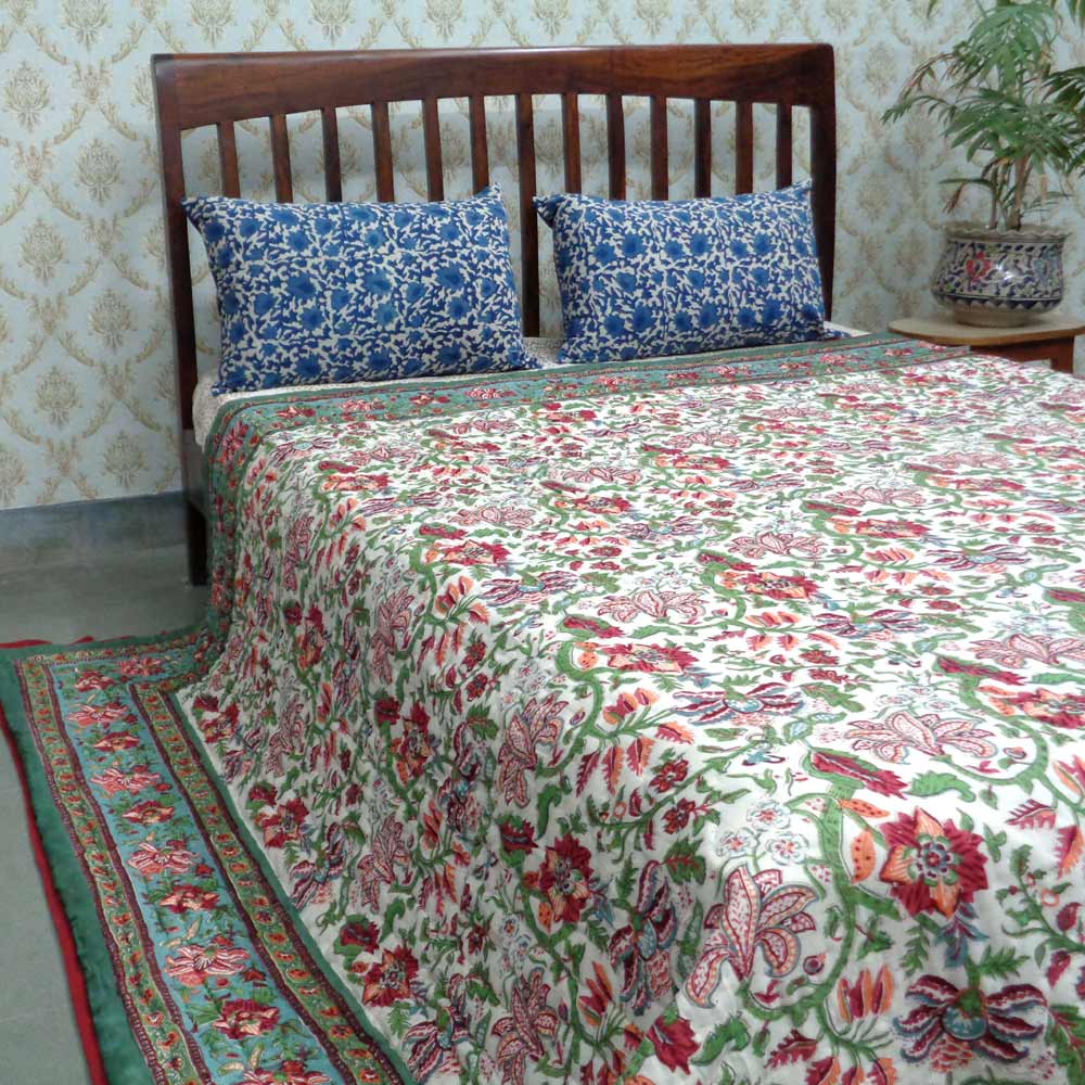 Cotton Quilt King Size  Anarkali Green 102656