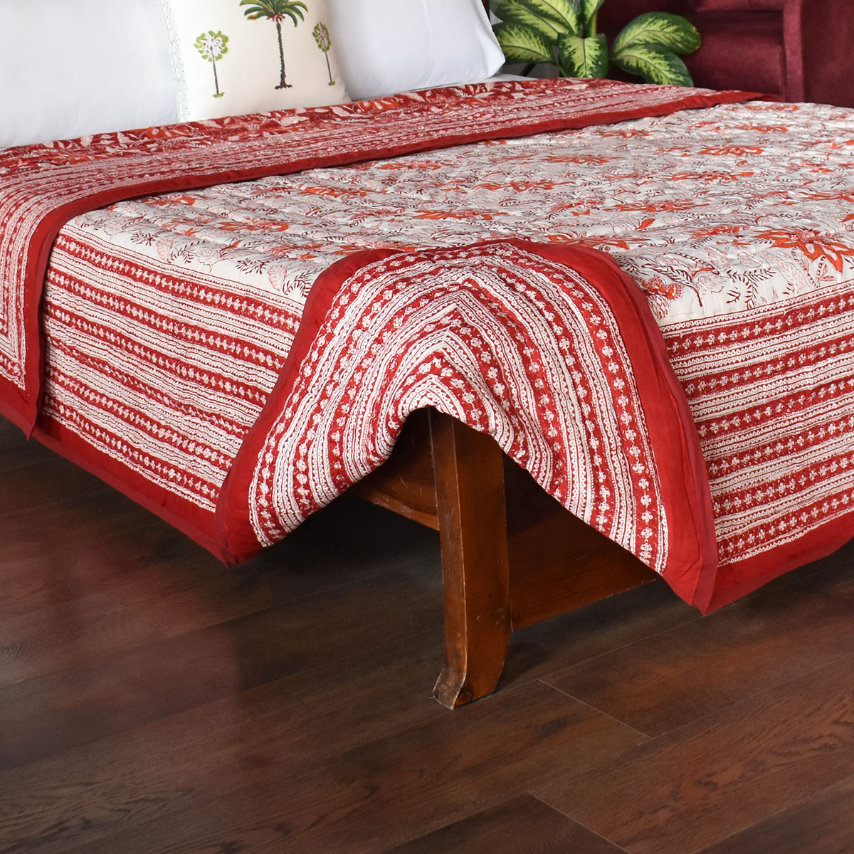 Cotton Quilt King Size Bossanova Red Gud 208858
