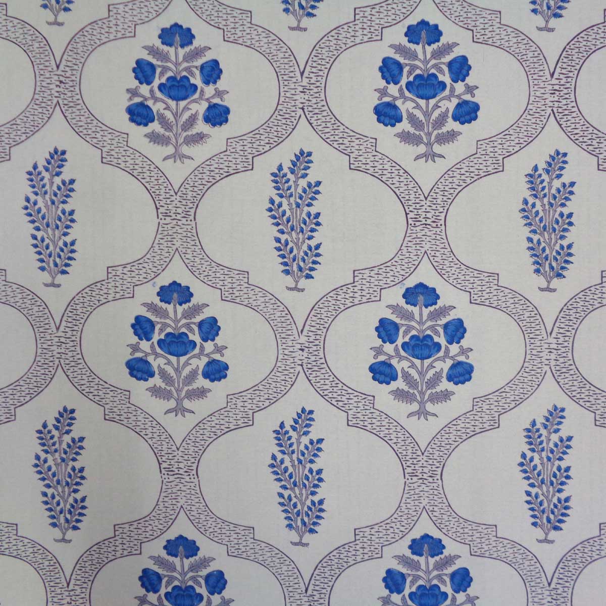 Wood Block Printed Handmade Tablecloth 150x220 cms Shehnaaz Boota 206961