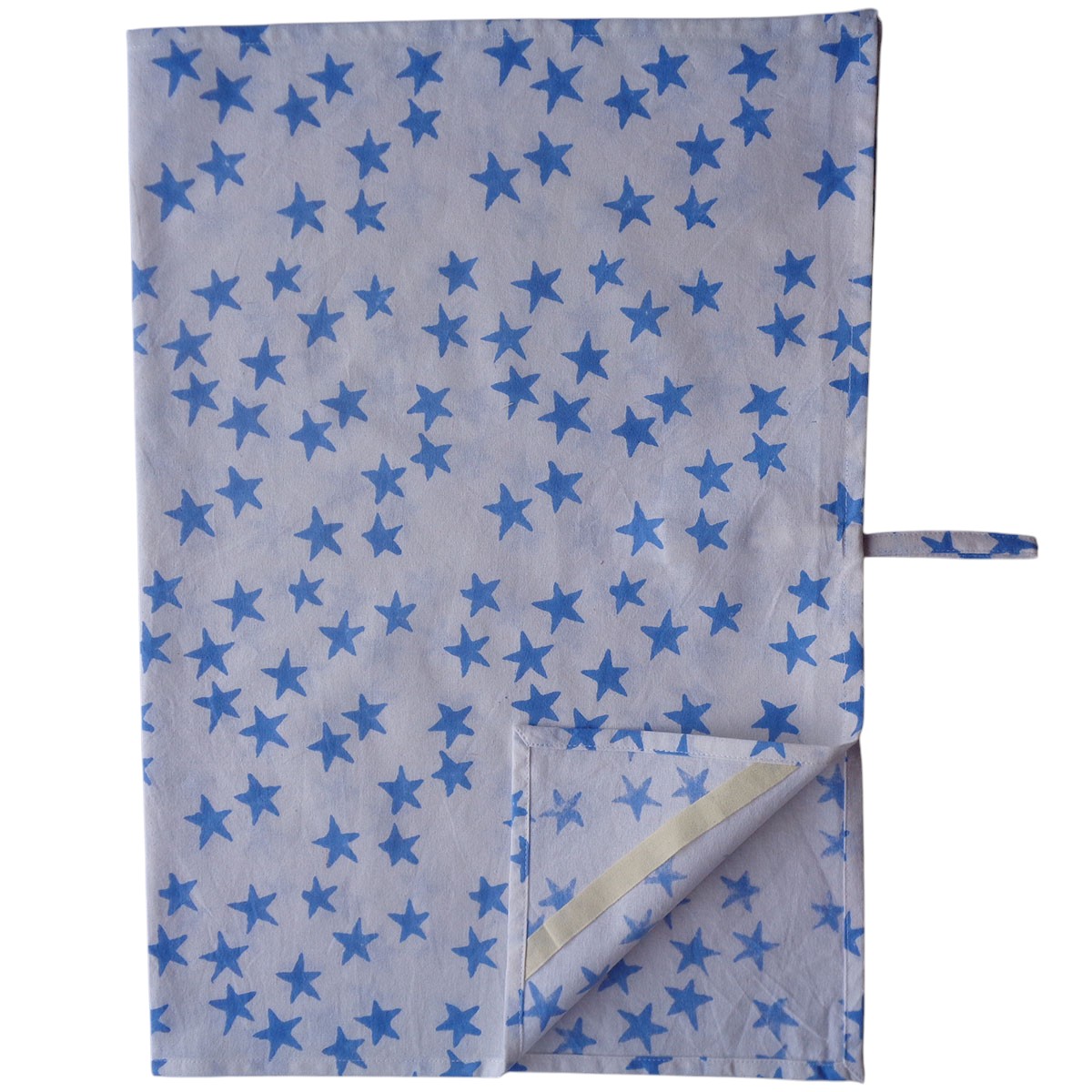 Hand Block Printed Cotton Kitchen Towels 50x70 cms Star Blue 202509