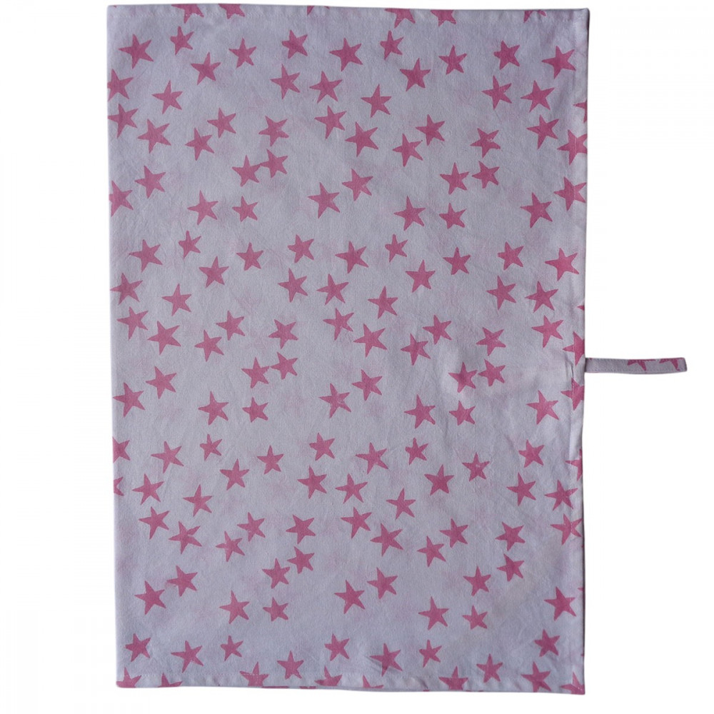 Image of Hand Block Printed Cotton Kitchen Towels 50x70 cms | Star Pink 202511
