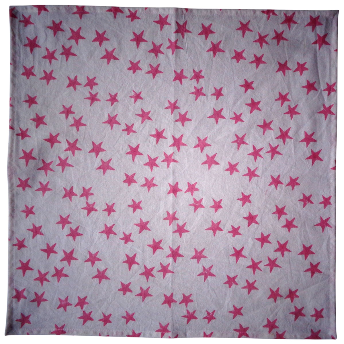 Hand Block Printed Cotton Napkin 45x45 cms Set of 4 Napkins Star Pink 202511