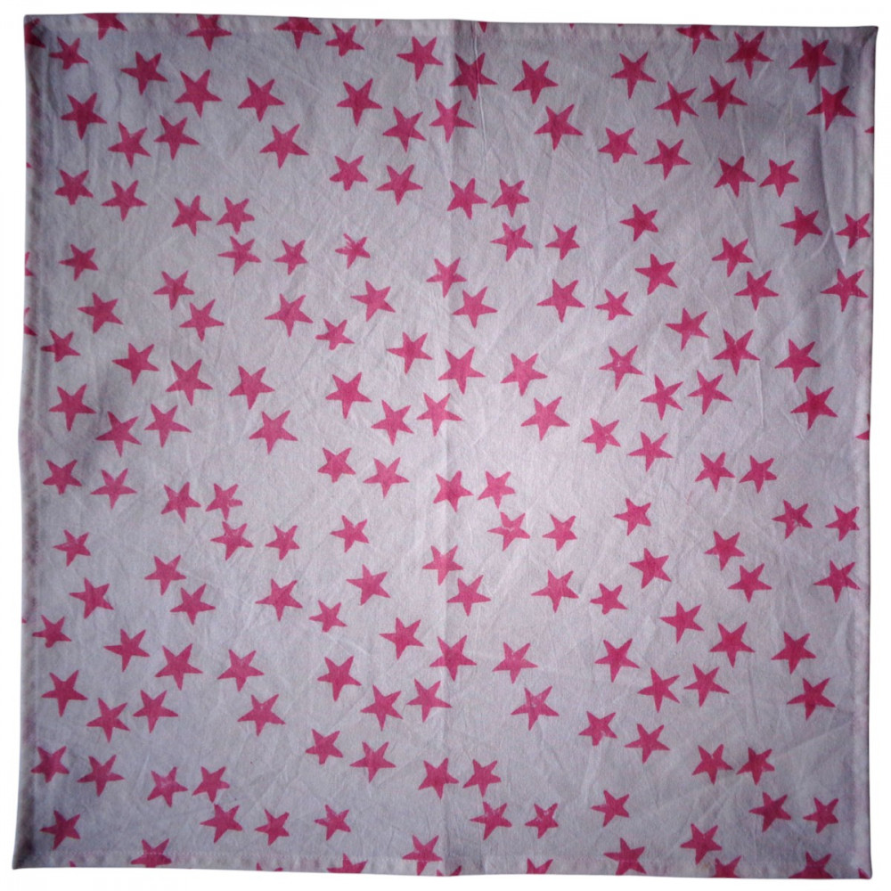 Image of 5 Yard Running Fabric Jaipur Block Printed Cotton 20 Sheeting Fabric | Star Pink 202511
