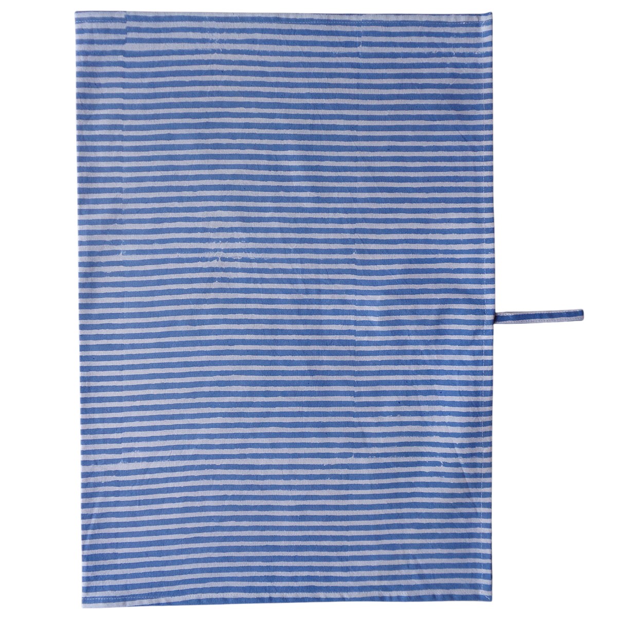 Hand Block Printed Cotton Kitchen Towels 50x70 cms Stripe Blue 202510