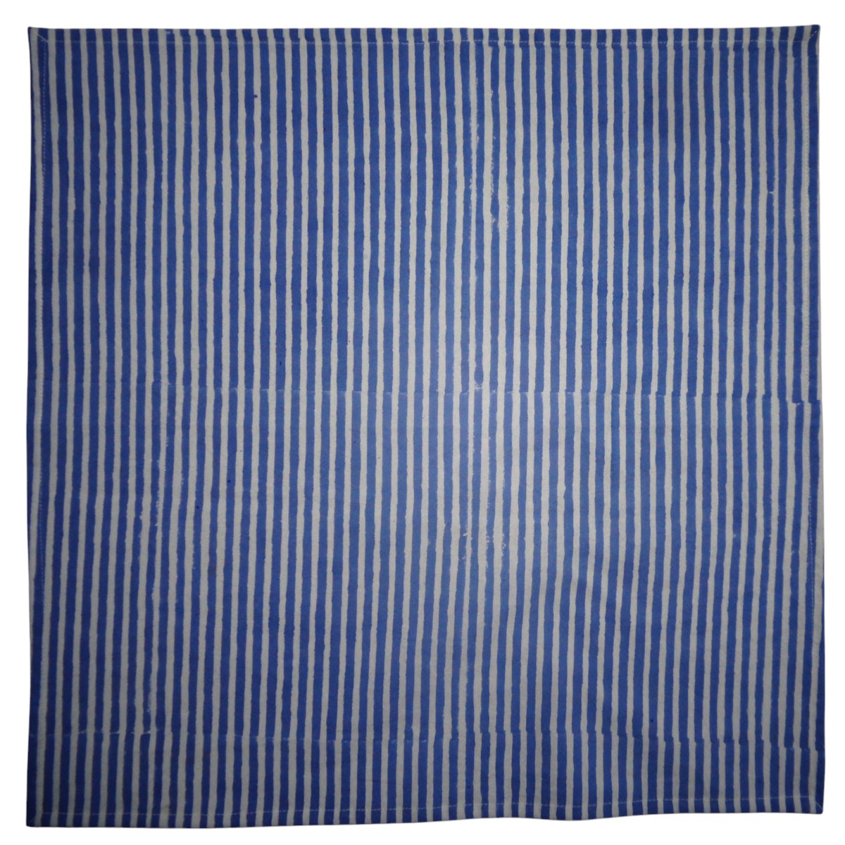 Hand Block Printed Cotton Napkin 45x45 cms Set of 4 Napkins Stripe Blue 202510