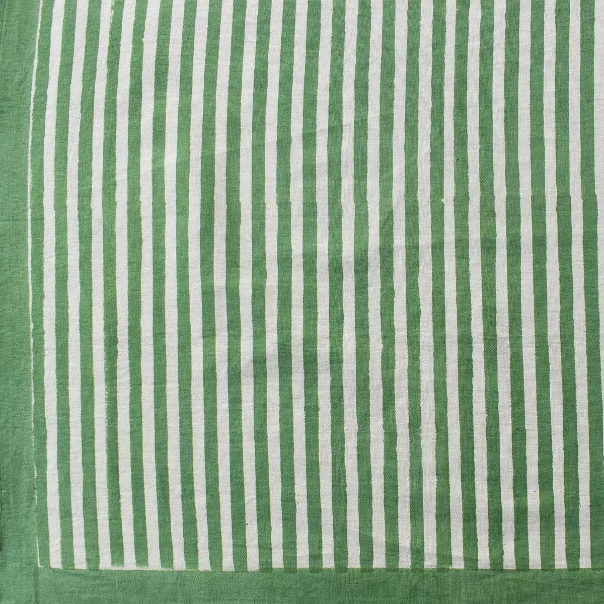 12 Seater Tablecloth  180x340 cms  Stripe Green Olive 202529