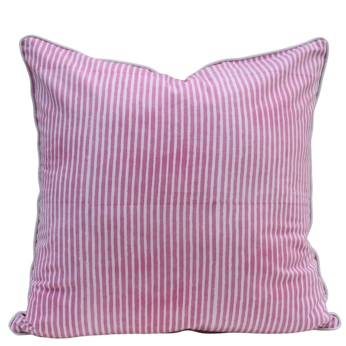 Piping Cushion Cover 50x50 cms  Stripe Pink 202512