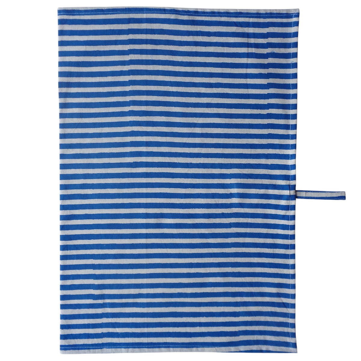 Hand Block Printed Cotton Kitchen Towels 50x70 cms Stripes Navy 202519