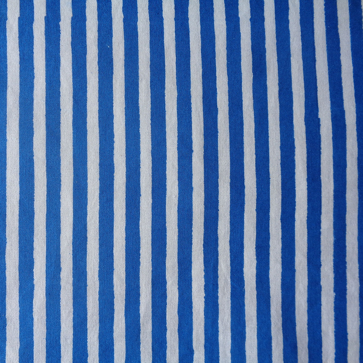 5 Yard Running Fabric Hand Block Printed Cotton Voile Fabric Stripes Navy 202519