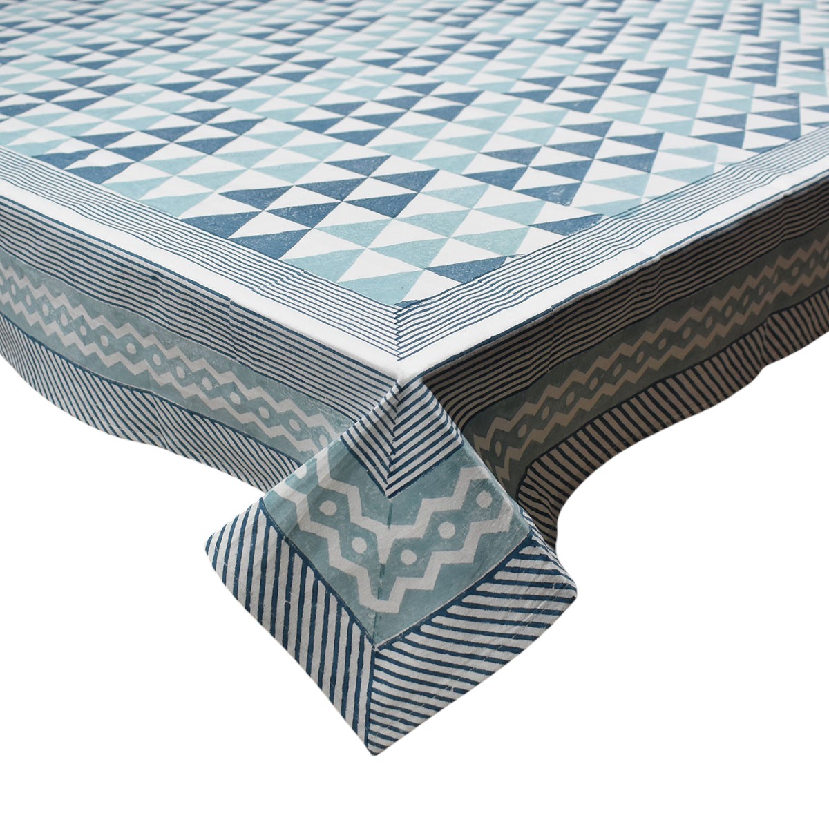 Wood Block Printed Handmade Tablecloth 150x220 cms 200906