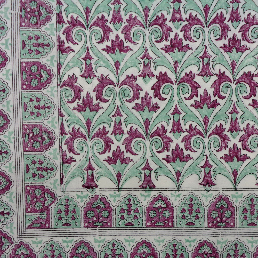 Wood Block Printed Handmade Tablecloth 150x220 cms  909711