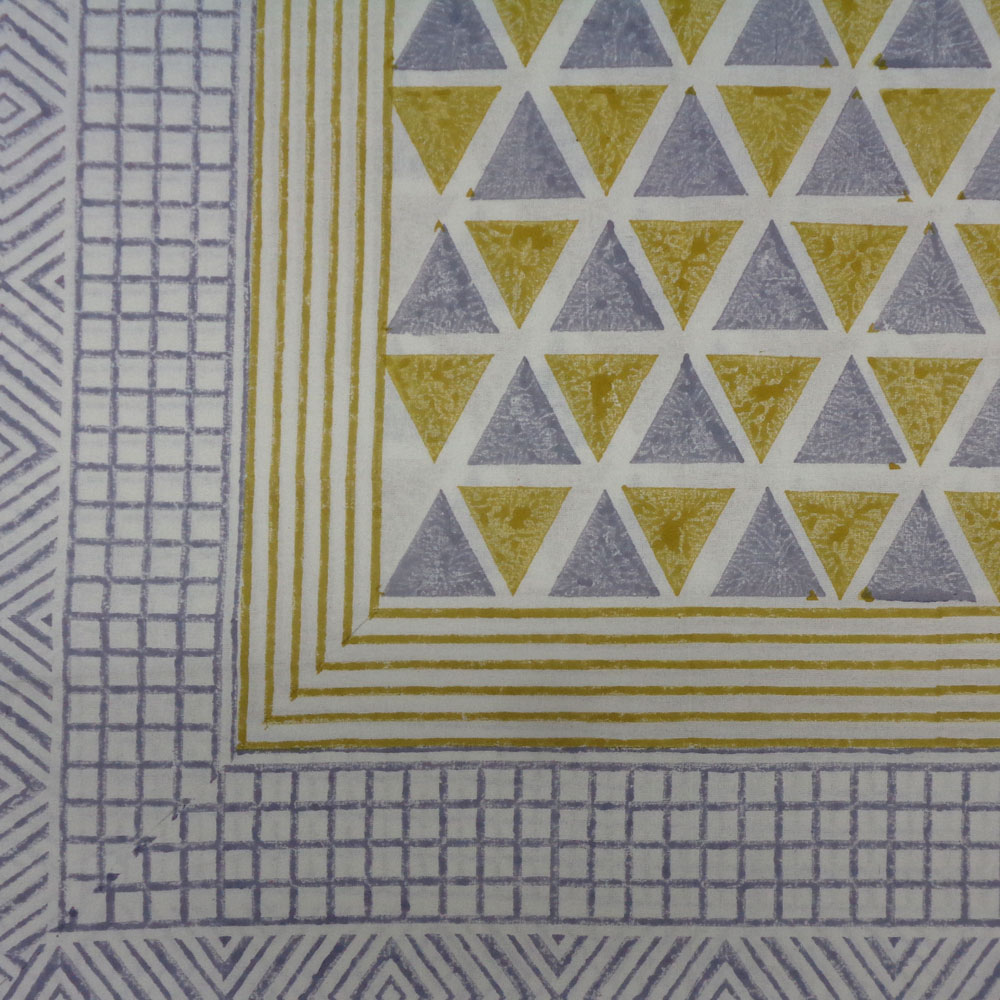 Wood Block Printed Handmade Tablecloth 150x220 cms  909933