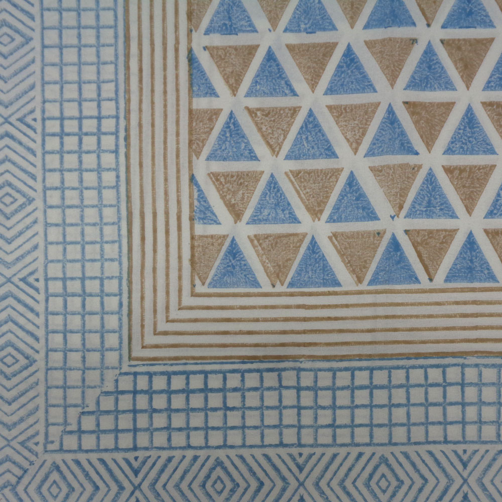 Wood Block Printed Handmade Tablecloth 150x220 cms  909939