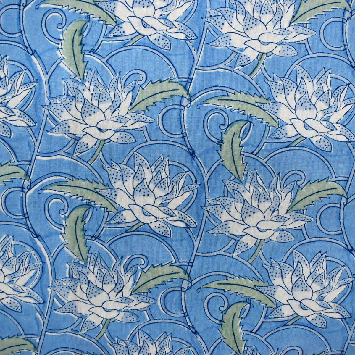 10 Seater Tablecloth 180x270 cms Japan Lotus Blue Gud 202502