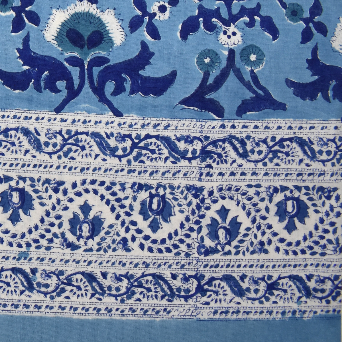 12 Seater Tablecloth 180x340 cms Rukhsana Blue Bell 202402