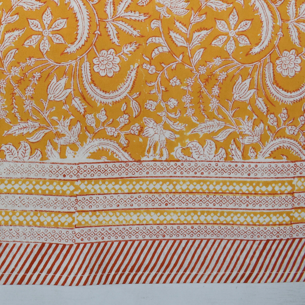 12 Seater Tablecloth  180x340 cms  Wild Flower Mustard 202401