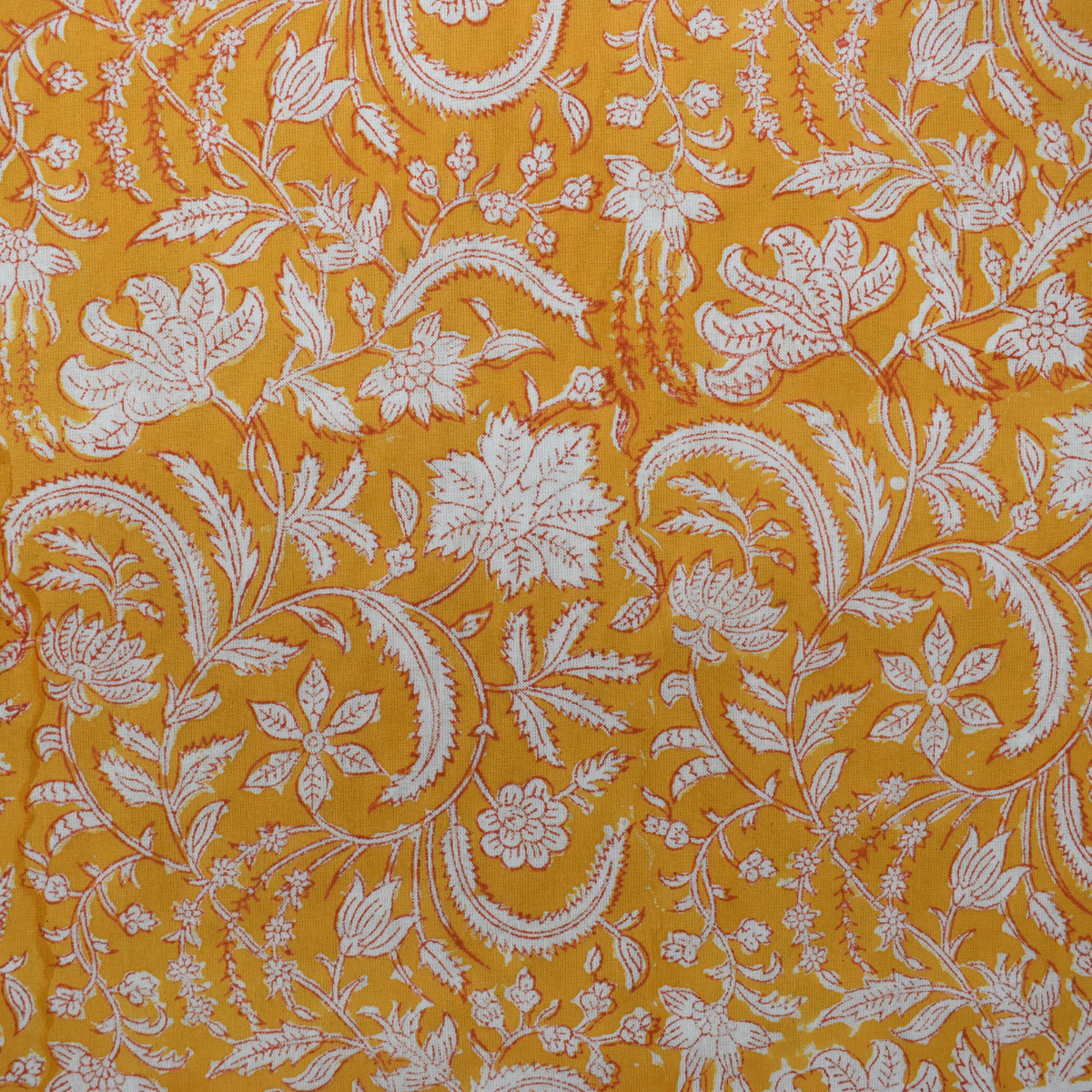 12 Seater Tablecloth  180x340 cms  Wild Flower Mustard 202401