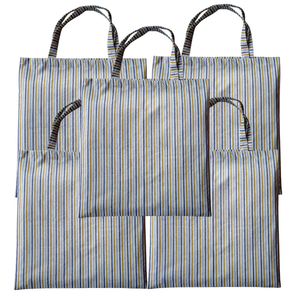 Grocery Totes Set of 5 Bags Three Stripe Starlight 202213