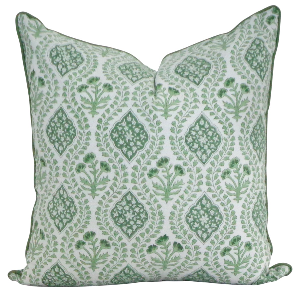 Piping Cushion Cover 50x50 cms Trellis Shale Green 202517