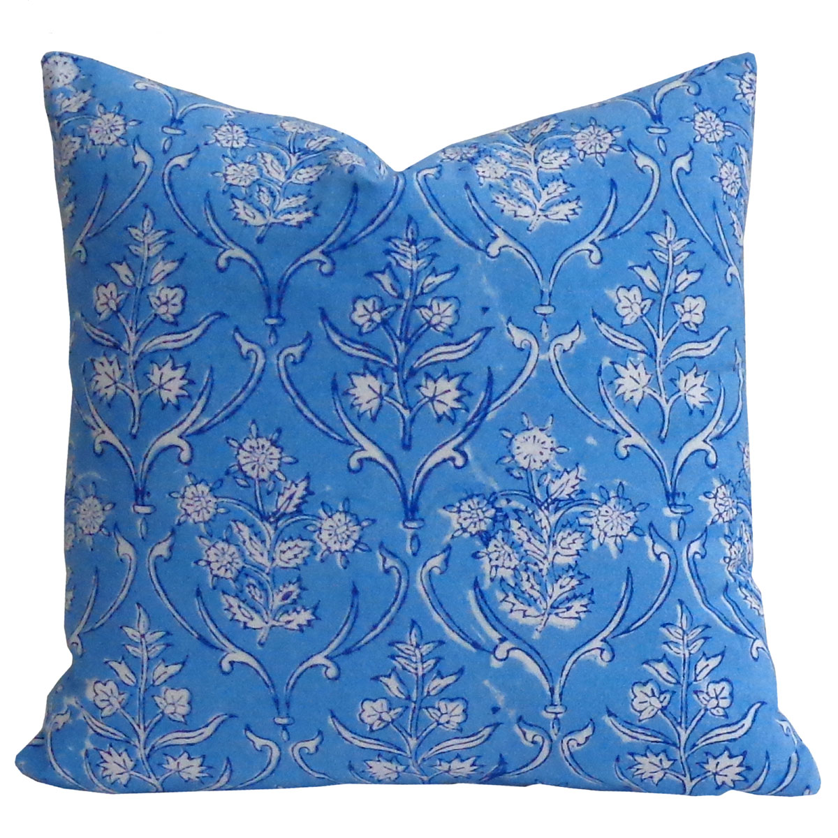 Hand Block Printed Cotton Cushion Cover 40x40 cms Vine Leaf Alaskan Gud 600969