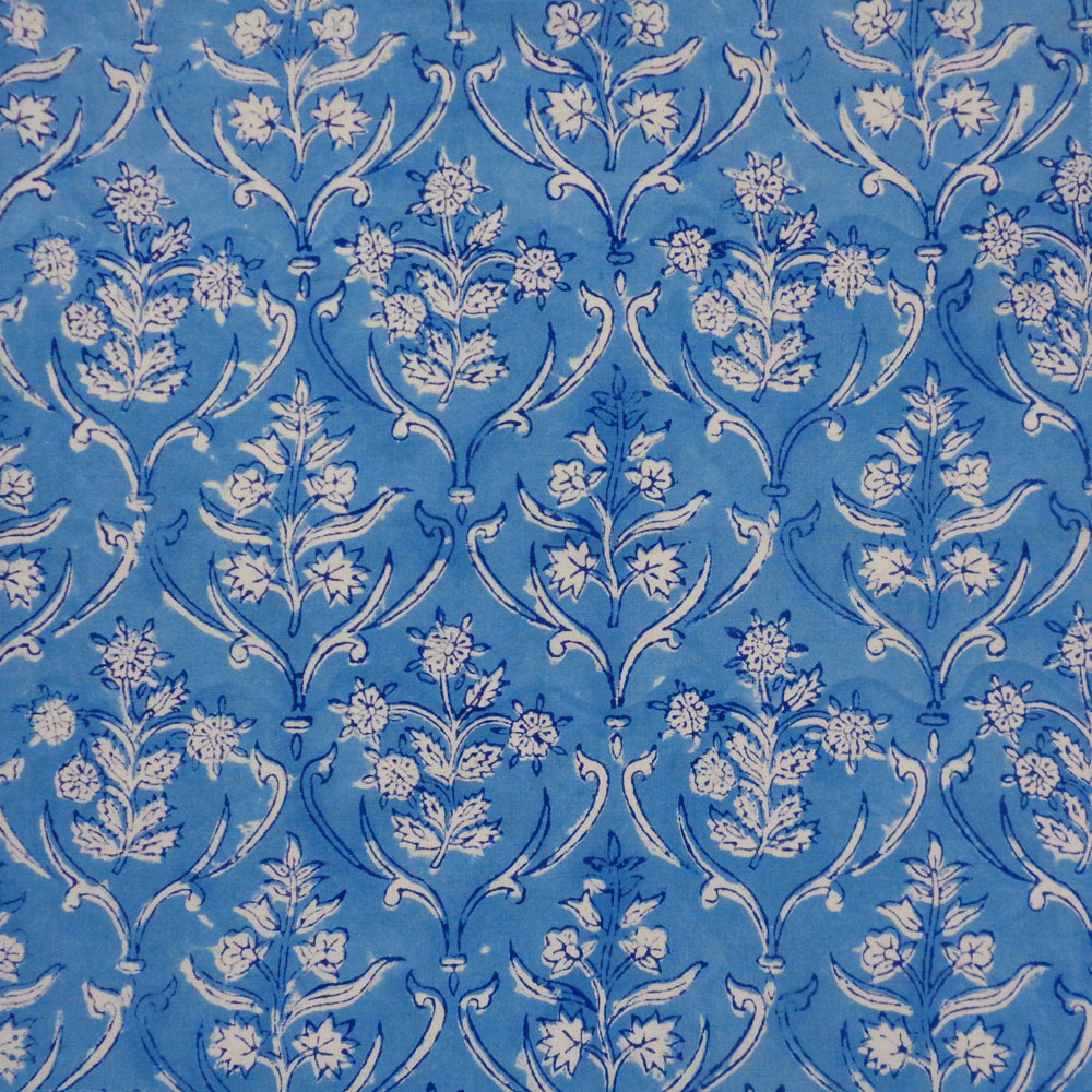 Hand Block Printed Cotton Napkin 45x45 cms Set of 4 Napkins Vine Leaf Alaskan Gud 600969