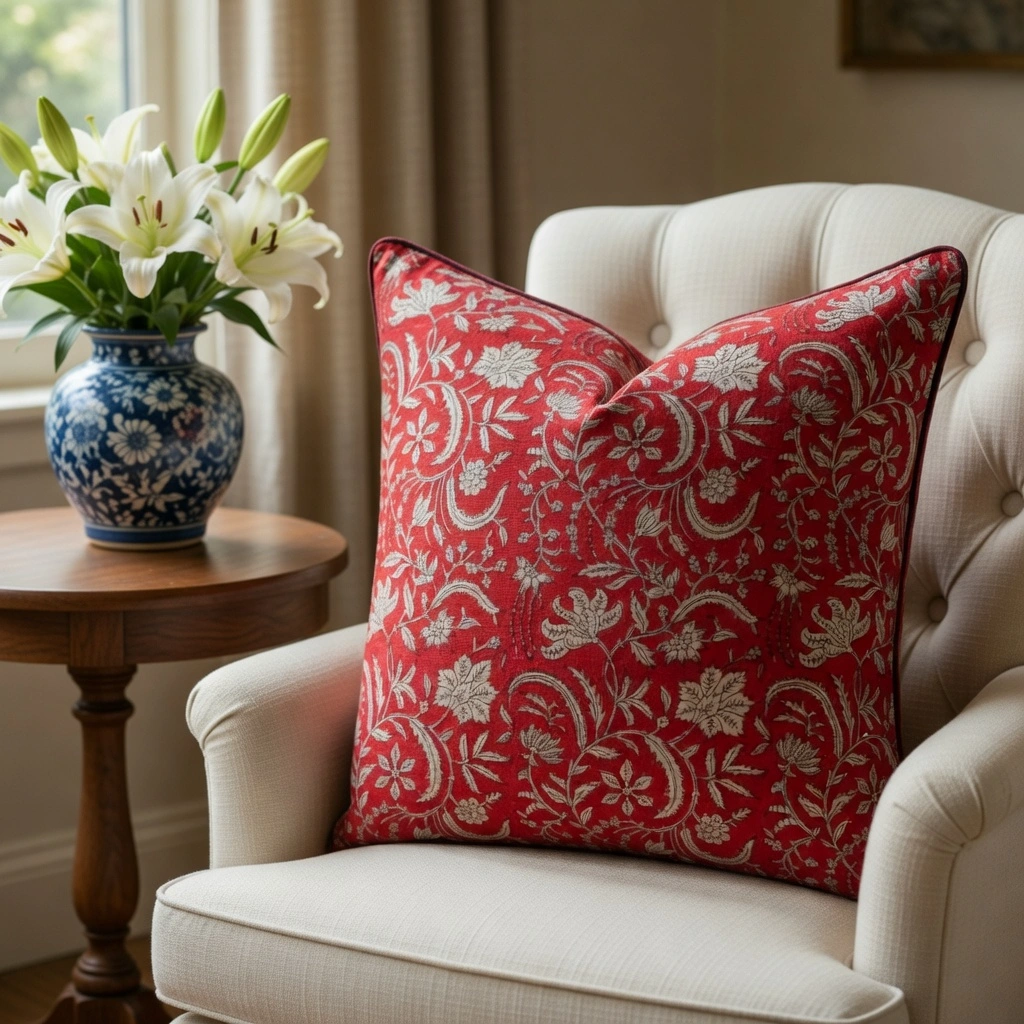 Piping Cushion Cover 50x50 cms Wild Flower Christmas 202515