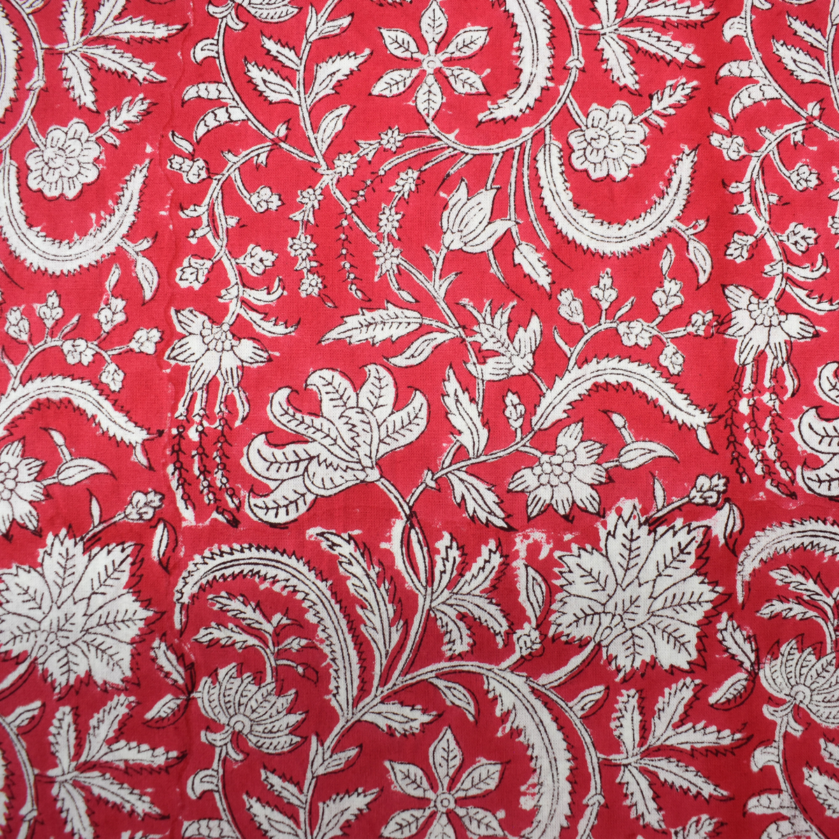 Wood Block Printed Handmade Tablecloth 150x220 cms Wild Flower Christmas 202515