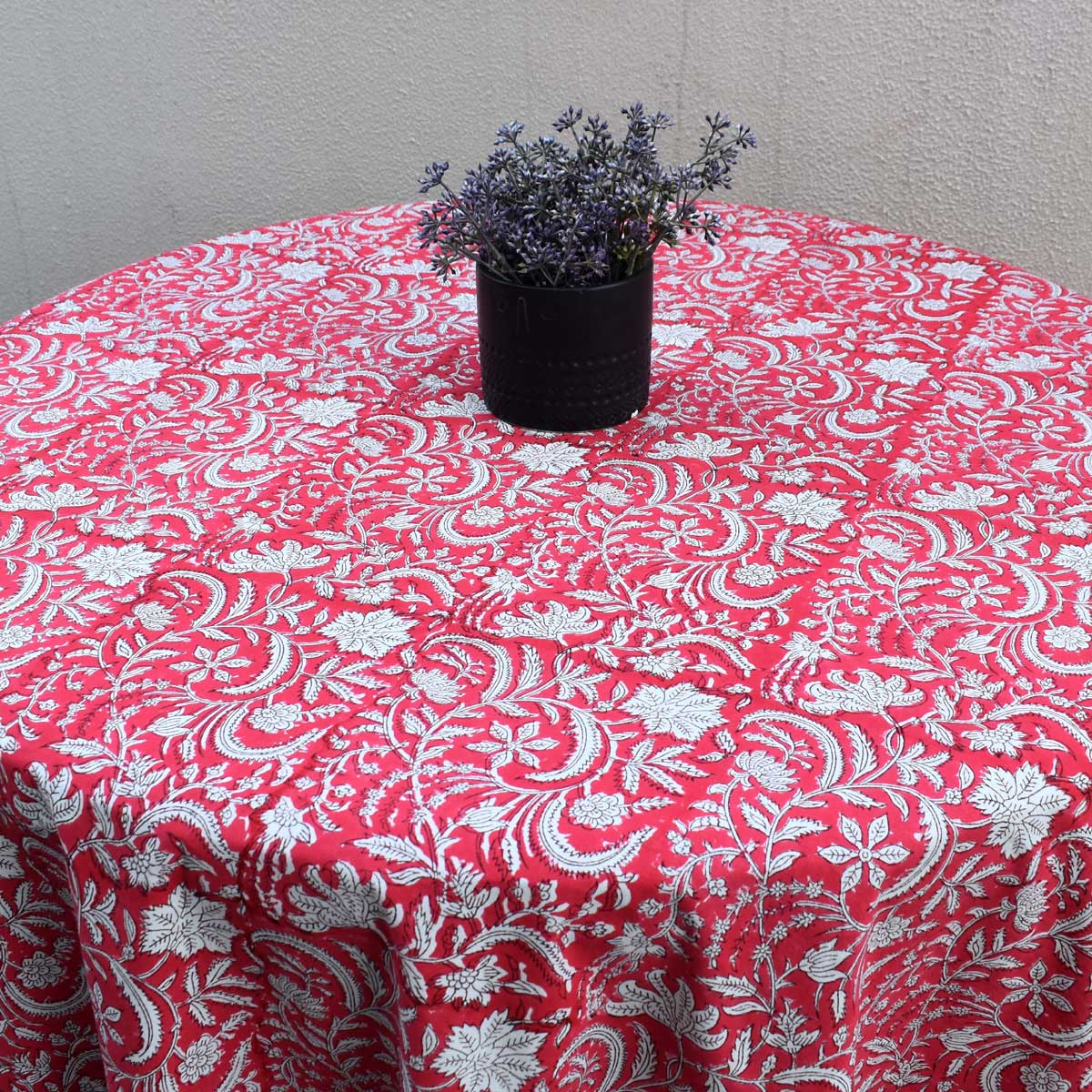 Round 220 cms Cotton French Design Table Cover Wild Flower Christmas 202515