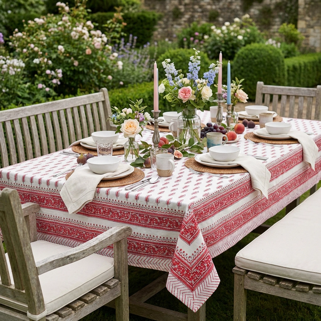 Tablecloth 12 seater in Cotton 180x340 cms Winter Fall Tree Christmas 302397