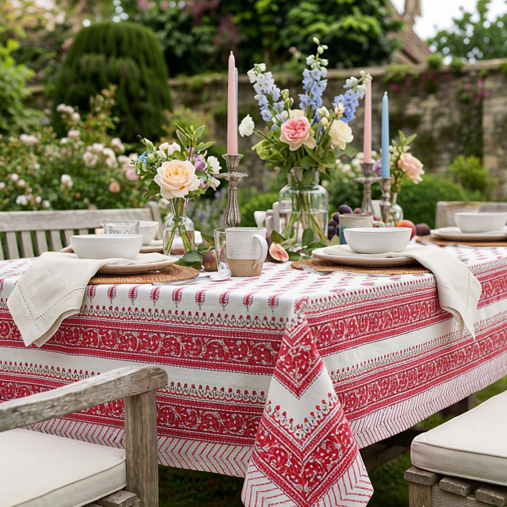 Tablecloth 12 seater in Cotton 180x340 cms Winter Fall Tree Christmas 302397