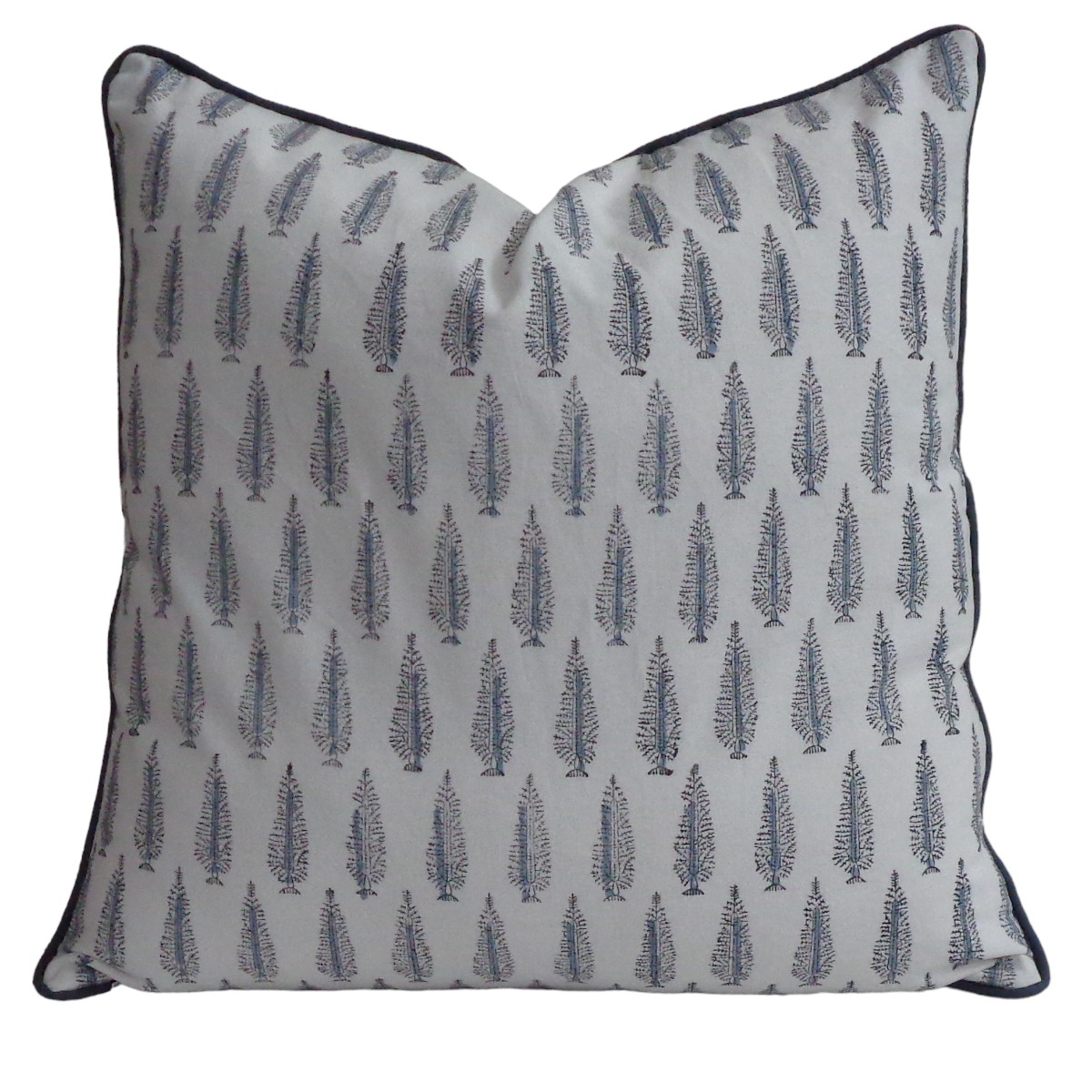 Piping Cushion Cover 50x50 cms Winter Fall Tree Grey 107195