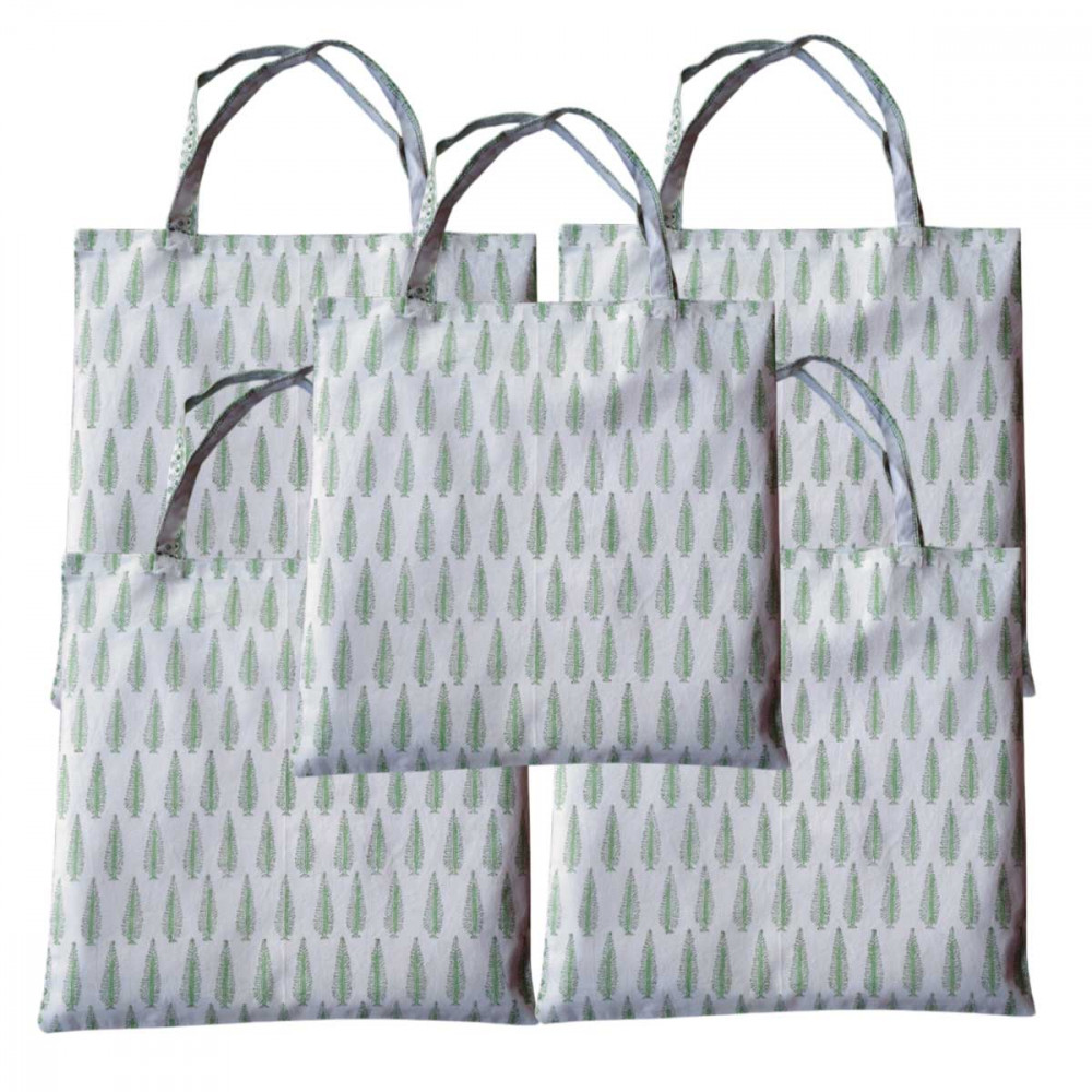 Image of Grocery Totes ( Set of 5 Bags) / Winter Fall Tree Vineyard 302395