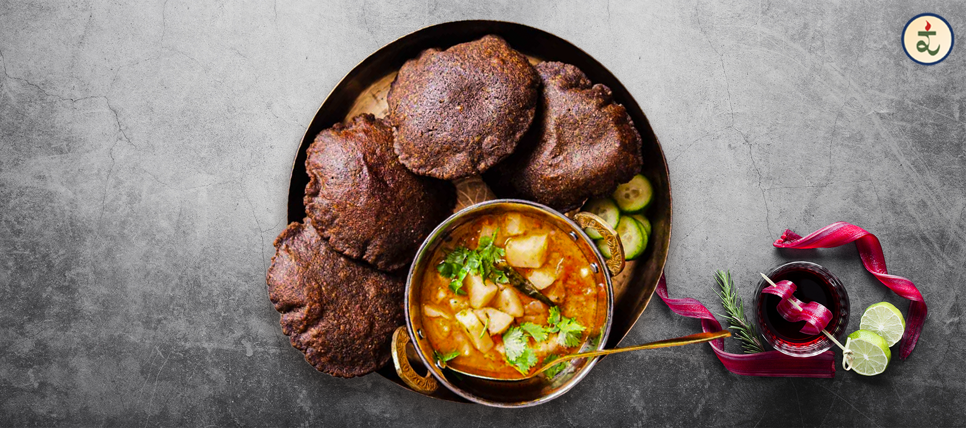 Buckwheat Poori with Potato Sabzi