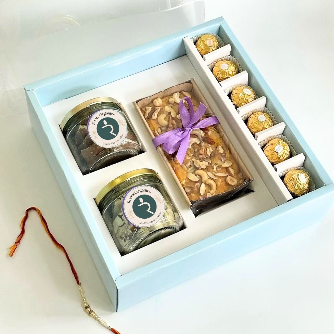 Gift Hamper Cake Cookies & Rakhi