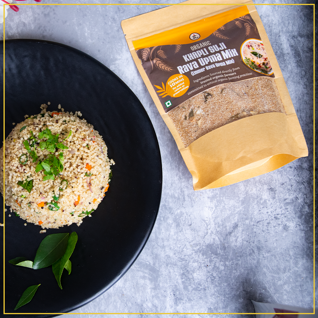 Organic Khapli Suji Rava Upma Mix 250gm