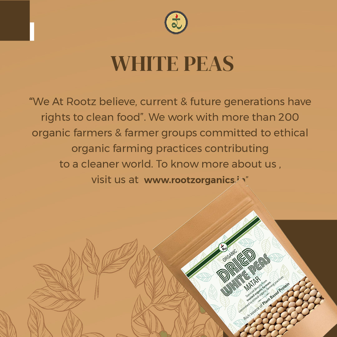Organic Dried White Peas ( Matar ) 500gm