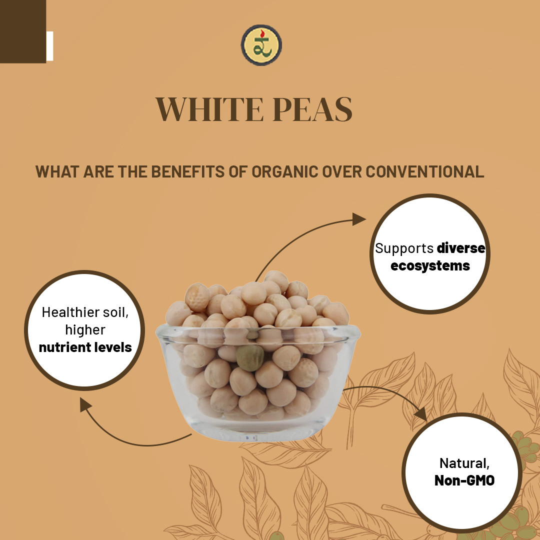 Organic Dried White Peas ( Matar ) 500gm