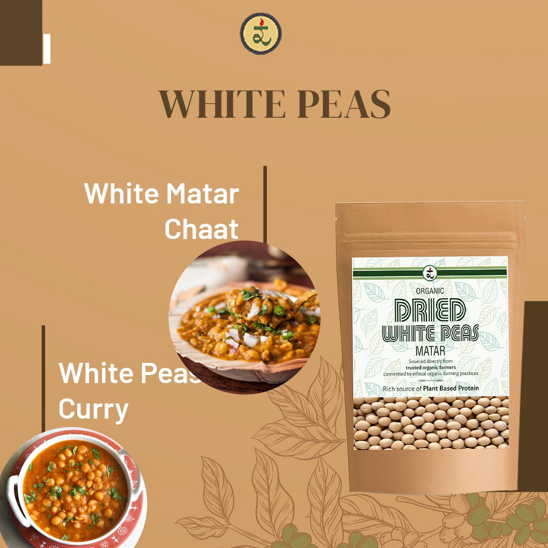 Organic Dried White Peas ( Matar ) 500gm